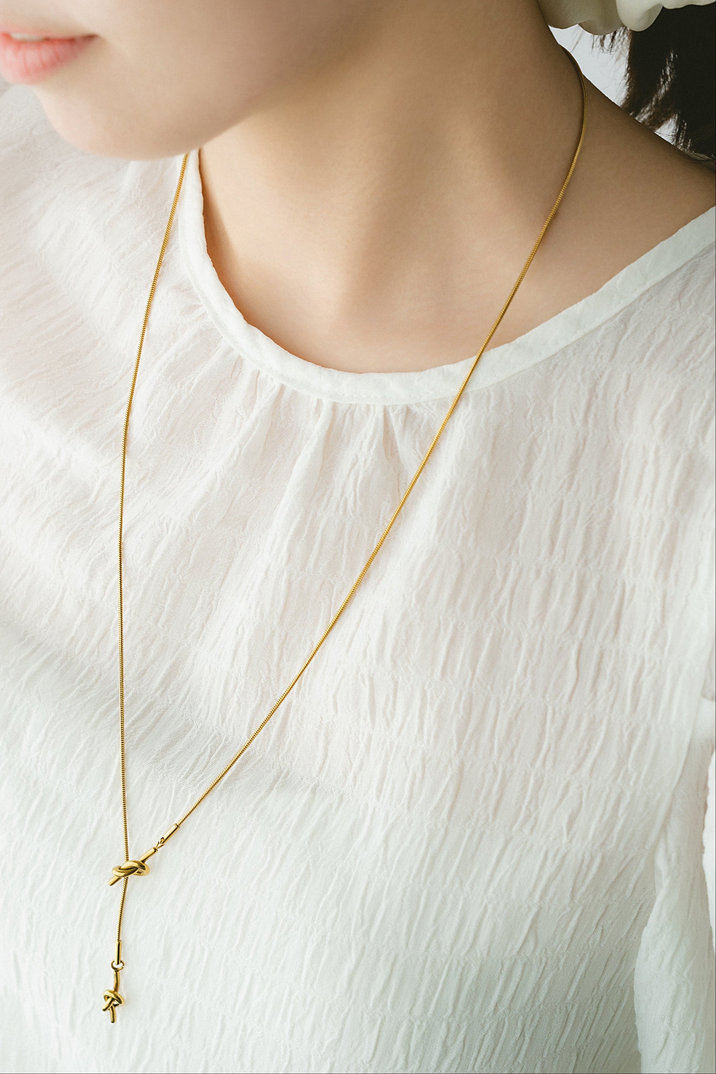 Yチェーンロングネックレス ゴールド 首を長く見せる Yライン サージカルステンレス EPIS