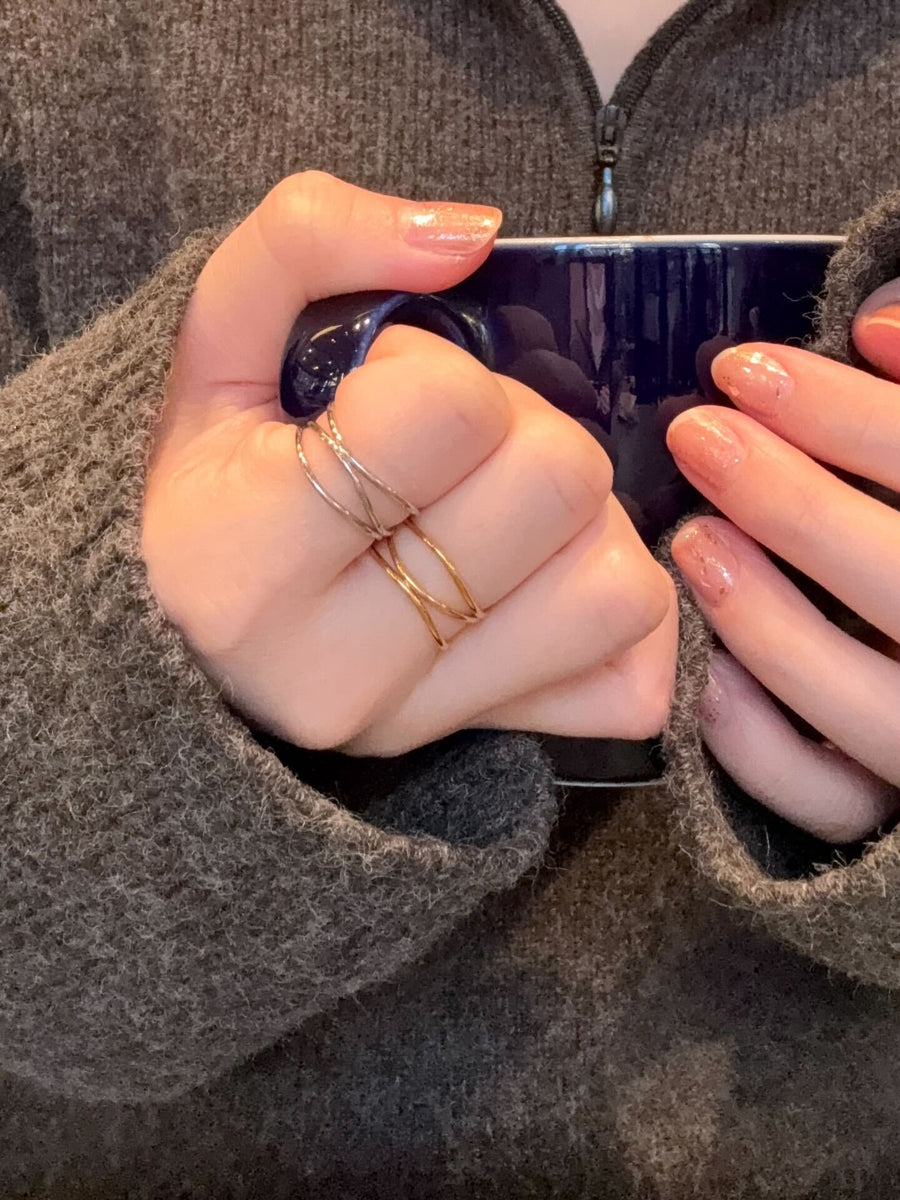 Triple Loop Line Ring